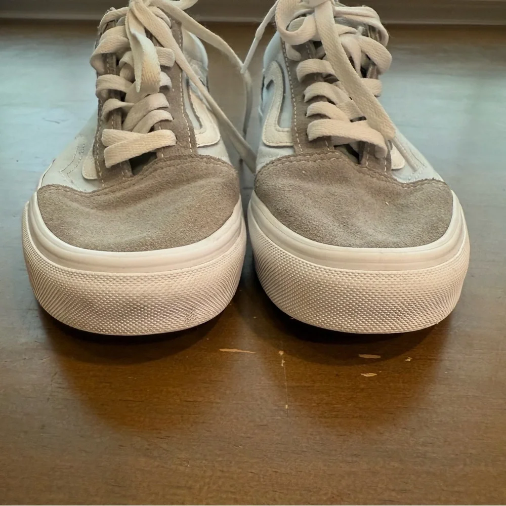 Vans Old Skool Drizzle Gray Light Blue Gray Flat Low Top Sneakers Womens 7.5 M6